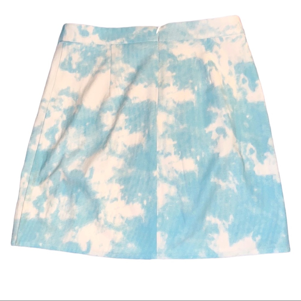 White Fox Boutique Sky Blue Mini Skirt Halter Top 2 Piece Set - Picture 4 of 11
